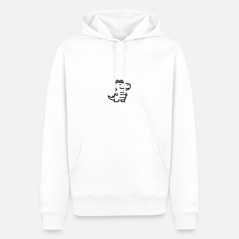 crocodile - Sweat à capuche Premium bio Homme - blanc