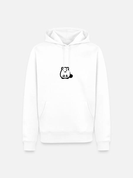 Castor - Sweat à capuche Premium bio Homme - blanc
