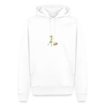 Hund - Männer Premium Bio Hoodie - Weiß - Vorne - Nico (187cm)