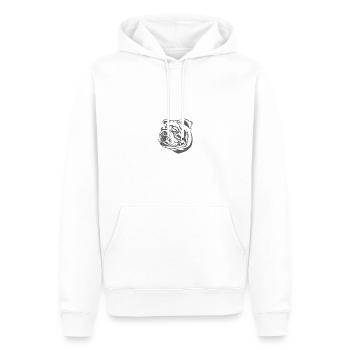 Hund - Männer Premium Bio Hoodie - Weiß - Vorne - Nico (187cm)