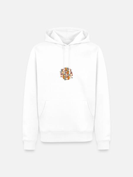 Katzen - Männer Premium Bio Hoodie - Weiß