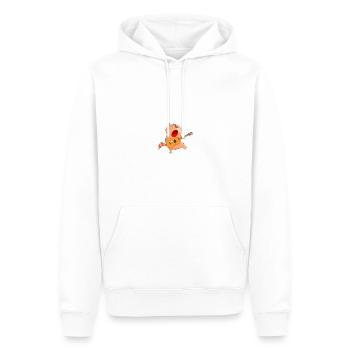 Katze spielt Musik - Männer Premium Bio Hoodie - Weiß - Vorne - Nico (187cm)