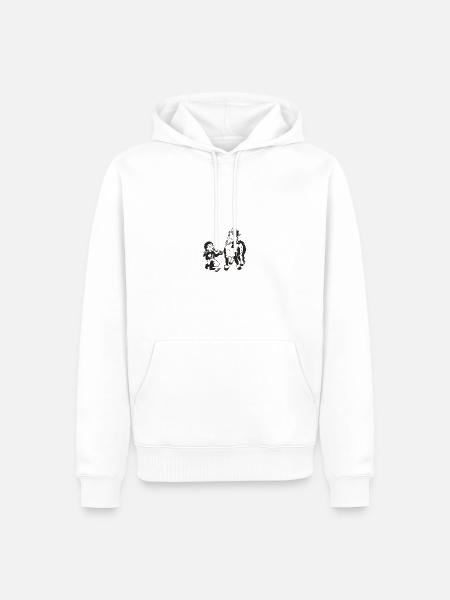 Pferde - Männer Premium Bio Hoodie - Weiß