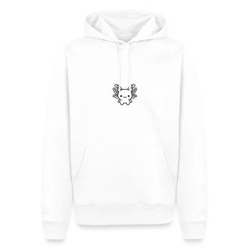 Axolotl - Männer Premium Bio Hoodie - Weiß - Vorne - Nico (187cm)