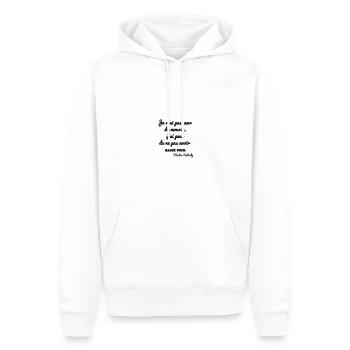 Mister Nobody - Sweat à capuche Premium bio Homme - blanc - Devant - Nico (187cm)