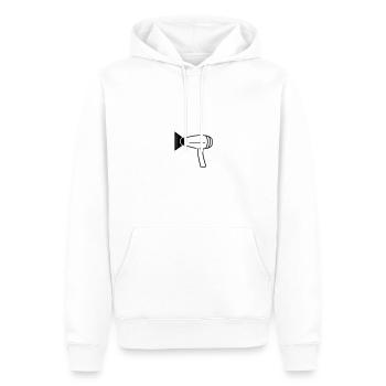 Föhn - Männer Premium Bio Hoodie - Weiß - Vorne - Nico (187cm)