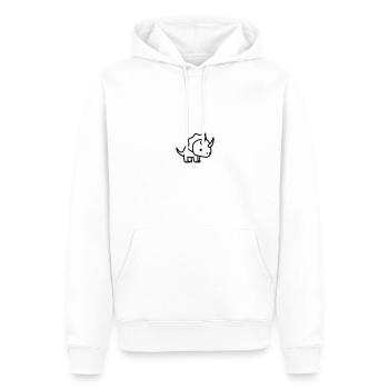 tricératops - Sweat à capuche Premium bio Homme - blanc - Devant - Nico (187cm)