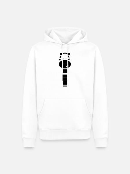 süßes Zebra mit langem Hals - Männer Premium Bio Hoodie - Weiß