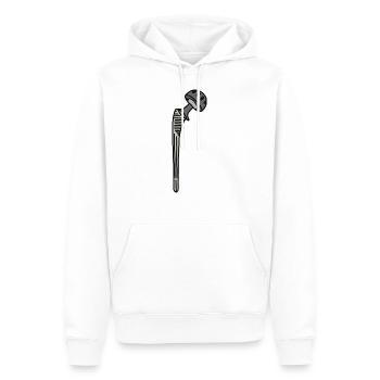 Hüftgelenkersatz - Männer Premium Bio Hoodie - Weiß - Vorne - Nico (187cm)