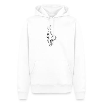 Large heart with small hearts and flowers - Men’s Premium Organic Hoodie - white - Front - Nico (187cm)