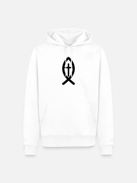 Jesus symbol - Men’s Premium Organic Hoodie - white