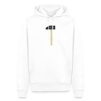 Metal Hammer Design - Men’s Premium Organic Hoodie - white - Front - Nico (187cm)