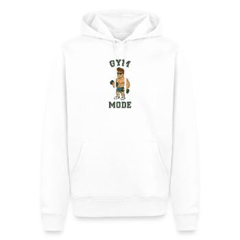 Gymnase Mode Fitness Dessin animé - Sweat à capuche Premium bio Homme - blanc - Devant - Nico (187cm)