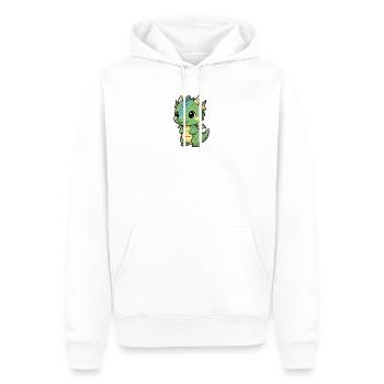 Süßer Baby-Drache | Kawaii & Knuddelig - Männer Premium Bio Hoodie - Weiß - Vorne - Nico (187cm)