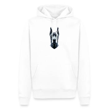Dogue Allemand Hatz Mâle Saupacker Dogue Allemand - Sweat à capuche Premium bio Homme - blanc - Devant - Nico (187cm)