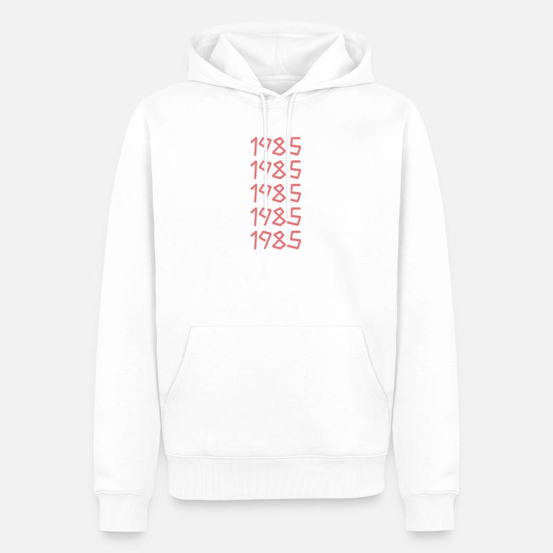 Dim 1985 - Sweat à capuche Premium bio Homme - blanc