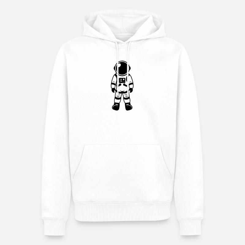 Astronaut Icon - Männer Premium Bio Hoodie - Weiß