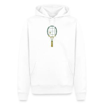 Matchball Mentalität - Männer Premium Bio Hoodie - Weiß - Vorne - Nico (187cm)