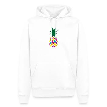 Fête d’été colorée Ananas Couleur exotique de vacances - Sweat à capuche Premium bio Homme - blanc - Devant - Nico (187cm)
