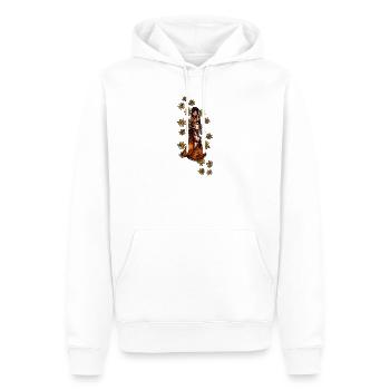 Déesse de la flore du henné bohème - Sweat à capuche Premium bio Homme - blanc - Devant - Nico (187cm)