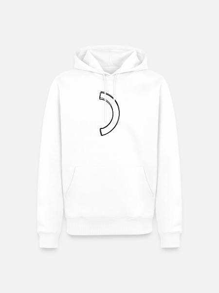 Runde Klammer handgezeichnet - Männer Premium Bio Hoodie - Weiß