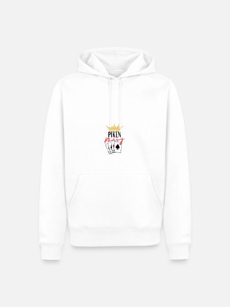 Piken König - Männer Premium Bio Hoodie - Weiß