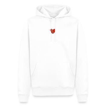 love, broken love, broken heart, #brokenlovepoems - Männer Premium Bio Hoodie - Weiß - Vorne - Nico (187cm)