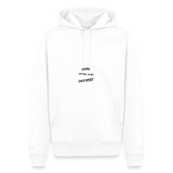 Sorry, ich habe nicht zugehört - lustiger Spruch - Männer Premium Bio Hoodie - Weiß - Vorne - Nico (187cm)