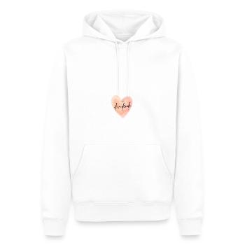 Team Dividende Aktien Geld stock Herz - Männer Premium Bio Hoodie - Weiß - Vorne - Nico (187cm)