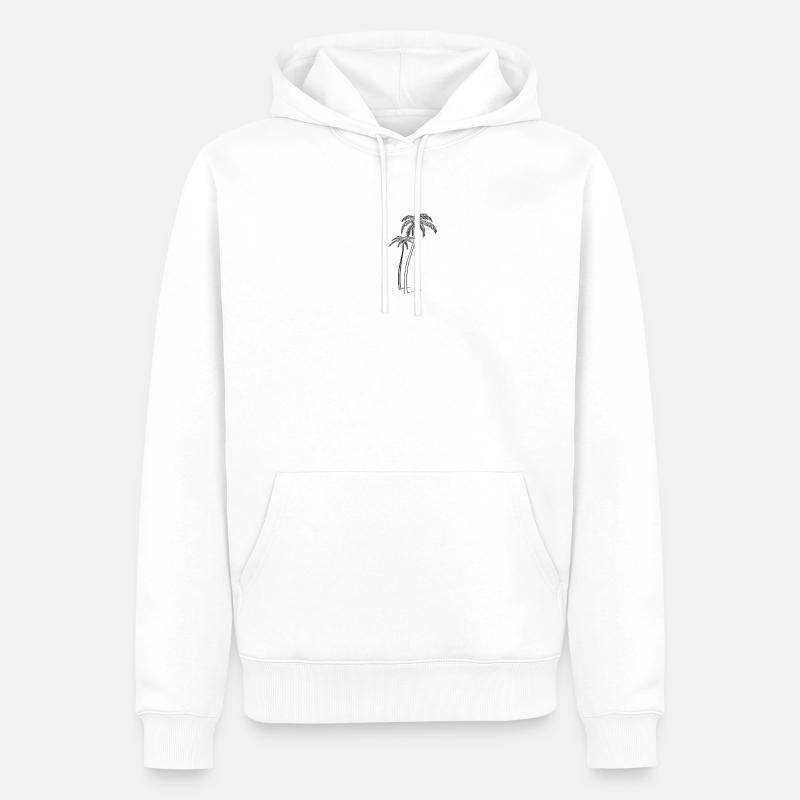Palmiers à noix de coco - Sweat à capuche Premium bio Homme - blanc