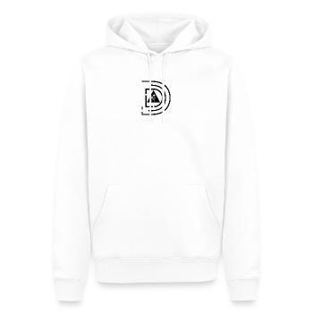 DAD - Papa - Vater - Superdad - Männer Premium Bio Hoodie - Weiß - Vorne - Nico (187cm)