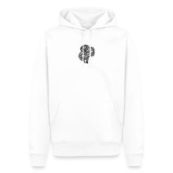 Fleurs heureuses - Sweat à capuche Premium bio Homme - blanc - Devant - Nico (187cm)