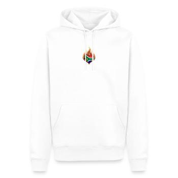 Southafrica Heart on Fire - Männer Premium Bio Hoodie - Weiß - Vorne - Nico (187cm)