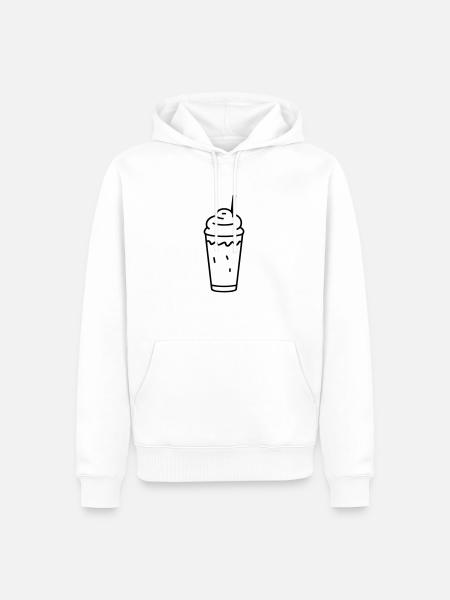 Milchshake - Männer Premium Bio Hoodie - Weiß