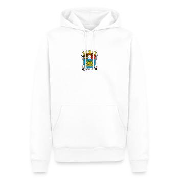St Pierre et Miquelon - Sweat à capuche Premium bio Homme - blanc - Devant - Nico (187cm)