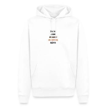 Er ist meine besoffene Hälfte - Männer Premium Bio Hoodie - Weiß - Vorne - Nico (187cm)