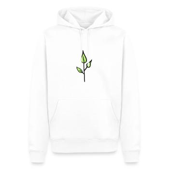Natur, Pflänzchen - Männer Premium Bio Hoodie - Weiß - Vorne - Nico (187cm)