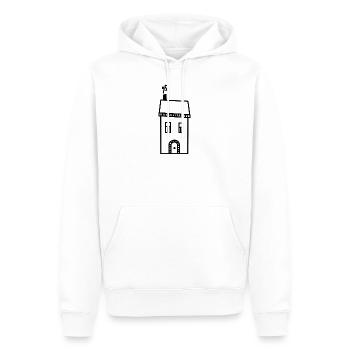 Haus Häuschen - Männer Premium Bio Hoodie - Weiß - Vorne - Nico (187cm)