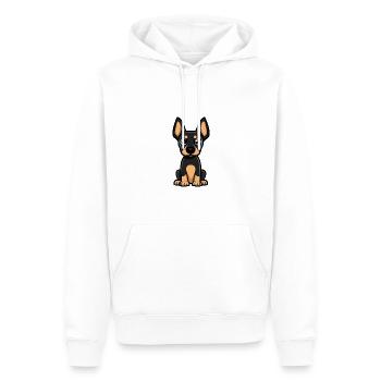 Doberman chien bande dessinée bébé - Sweat à capuche Premium bio Homme - blanc - Devant - Nico (187cm)