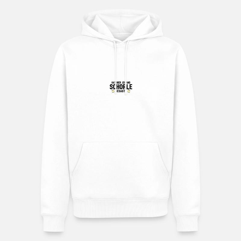Weinschorle Schorle - Sweat à capuche Premium bio Homme - blanc