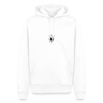 Cadeau motocycliste Casque moto - Sweat à capuche Premium bio Homme - blanc - Devant - Nico (187cm)