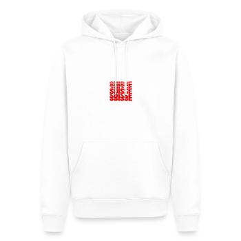 Switzerland Swiss Flag Fanshirt Suisse Gift - Men’s Premium Organic Hoodie - white - Front - Nico (187cm)