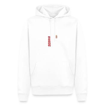 Serbia Serbian Flag Srbija Serbs Gift - Men’s Premium Organic Hoodie - white - Front - Nico (187cm)