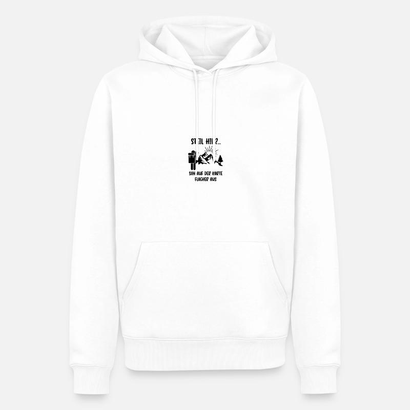 Wandern Wanderung Wandersprüche Bergsteigen - Männer Premium Bio Hoodie - Weiß
