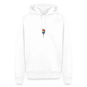 Joueur de tennis Raquette de tennis Jeu de tennis Cadeau - Sweat à capuche Premium bio Homme - blanc - Devant - Nico (187cm)