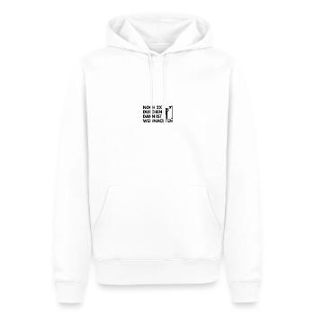 Gaspreis 2022 Shirt Halloween Spruch Duschen Meme - Männer Premium Bio Hoodie - Weiß - Vorne - Nico (187cm)