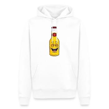 Beer Bottle - Men’s Premium Organic Hoodie - white - Front - Nico (187cm)