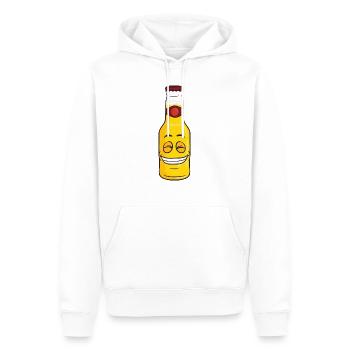 Beer Bottle - Men’s Premium Organic Hoodie - white - Front - Nico (187cm)