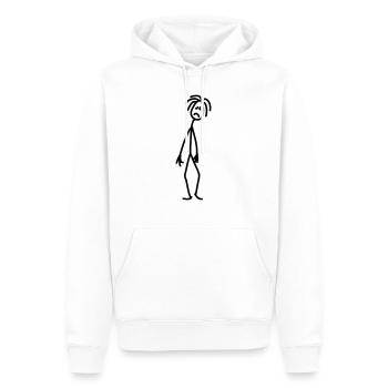 Sad unfortunate stick figure depressed - Men’s Premium Organic Hoodie - white - Front - Nico (187cm)