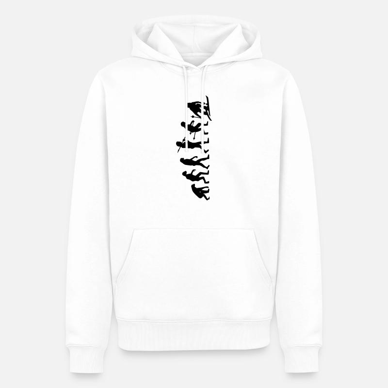 Evolution Ski - Männer Premium Bio Hoodie - Weiß